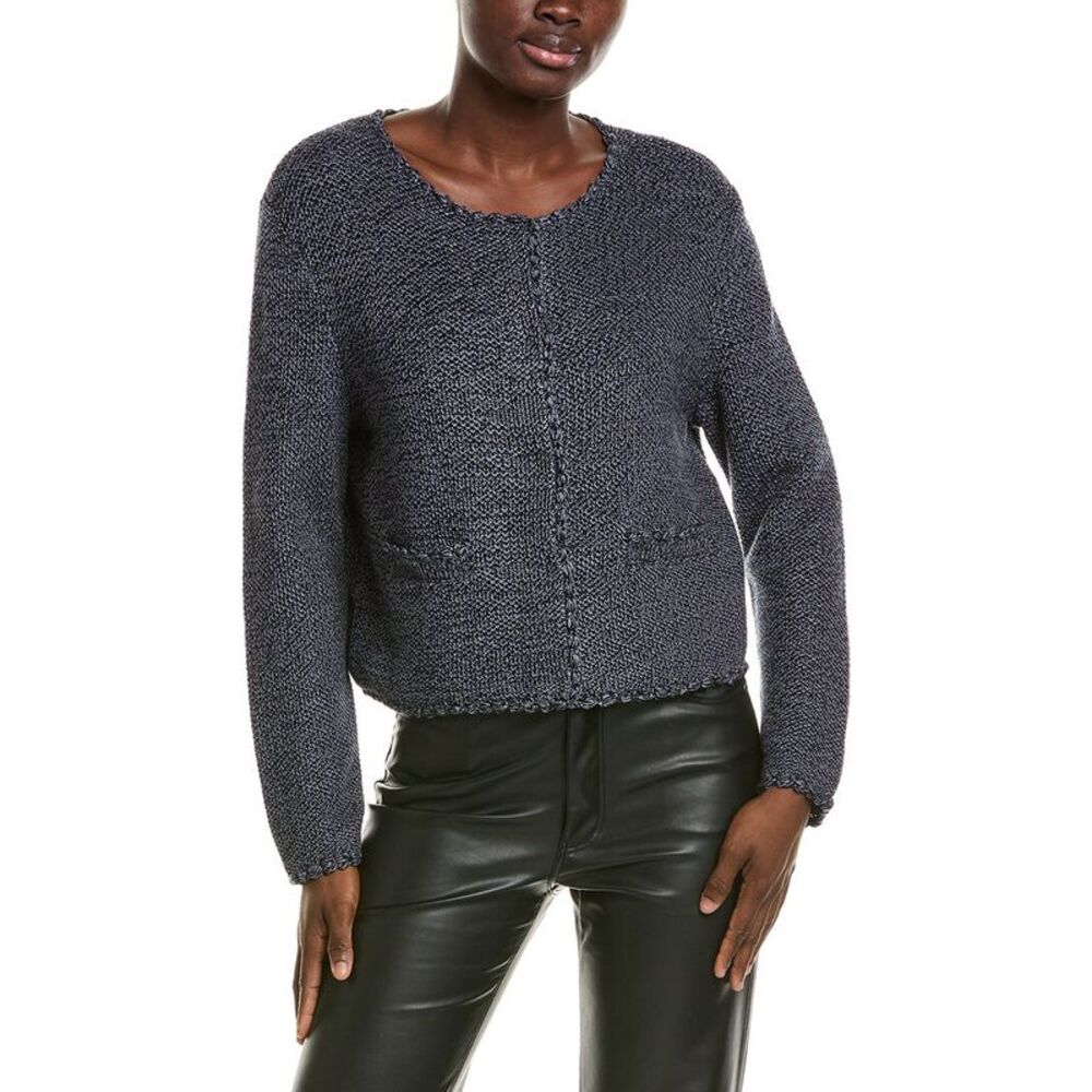 Proenza Schouler White Label Womens  Nidia Macrame Jacket, Navy